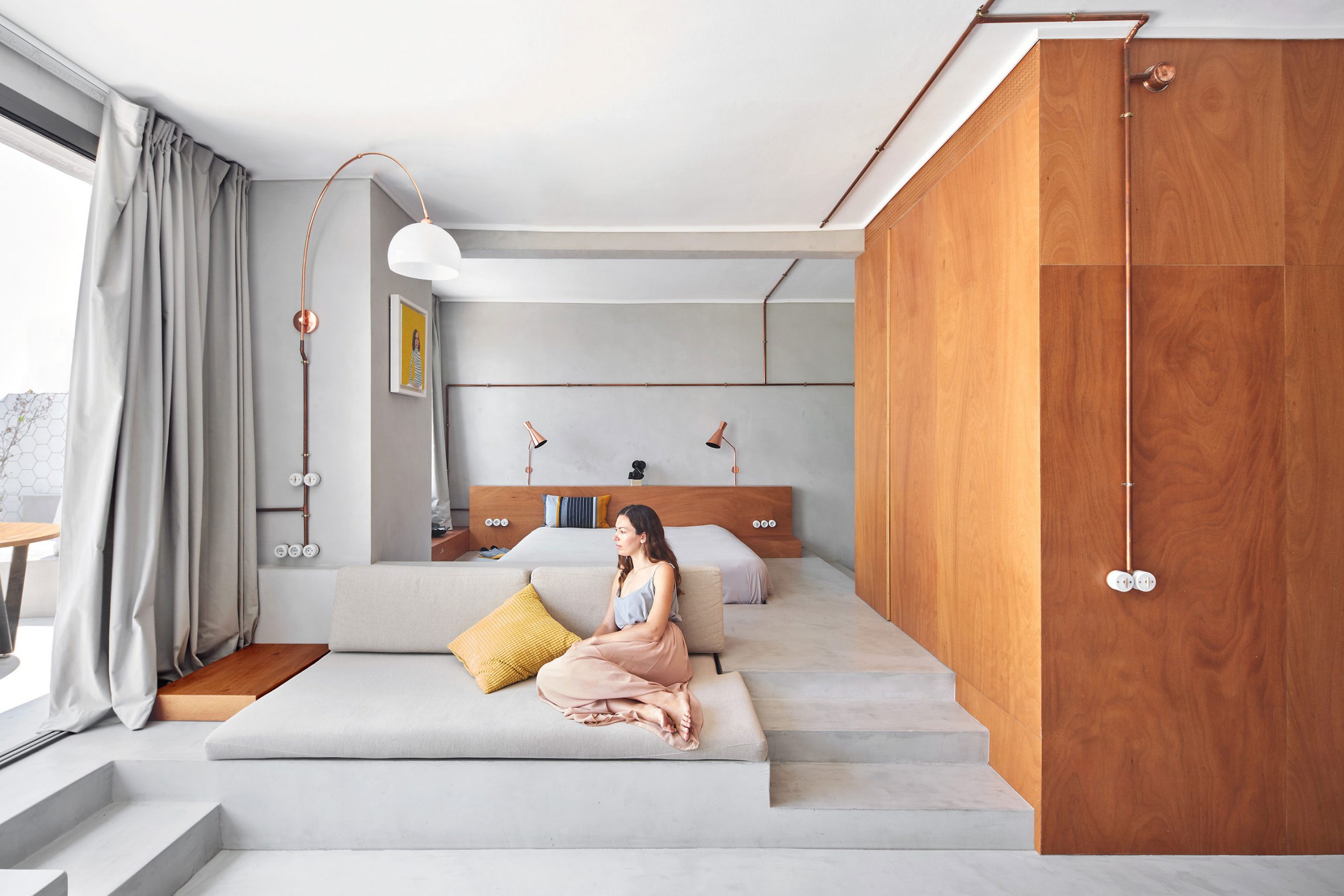 Confortable sala de estar de diseño de TC-Interiors Barcelona
